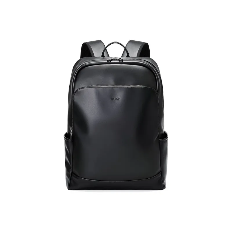 GOLF Synthetic Leather Backpack Large Size Men's Black/Dark Gray-1