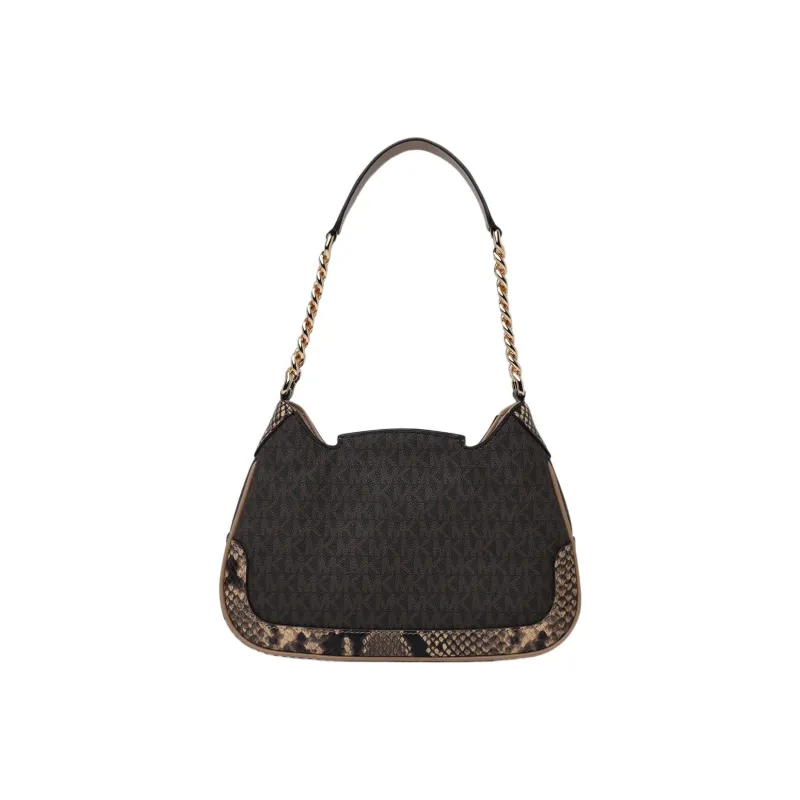 MICHAEL KORS Hally Cow Leather Crossbody Bag, Shoulder Bag Trumpets Women's Brown-2