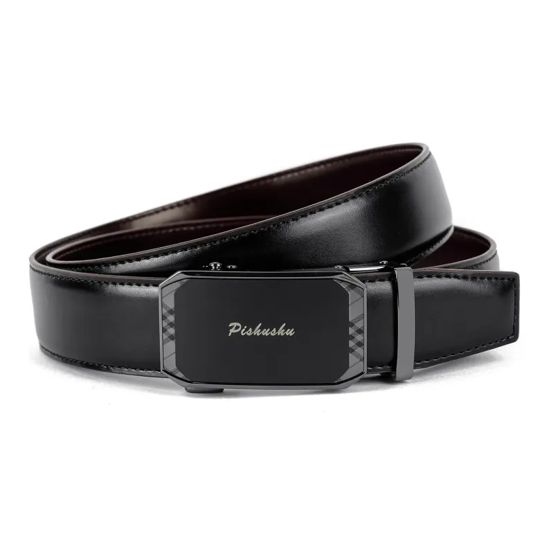 PISHUSHU Leather Belts Unisex-2