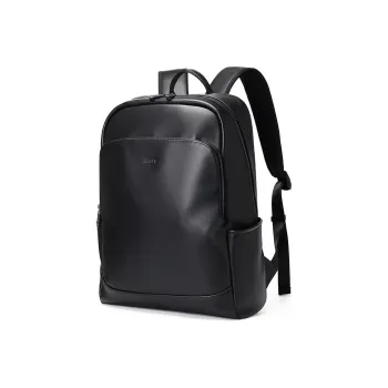 GOLF Synthetic Leather Backpack Large Size Men's Black/Dark Gray