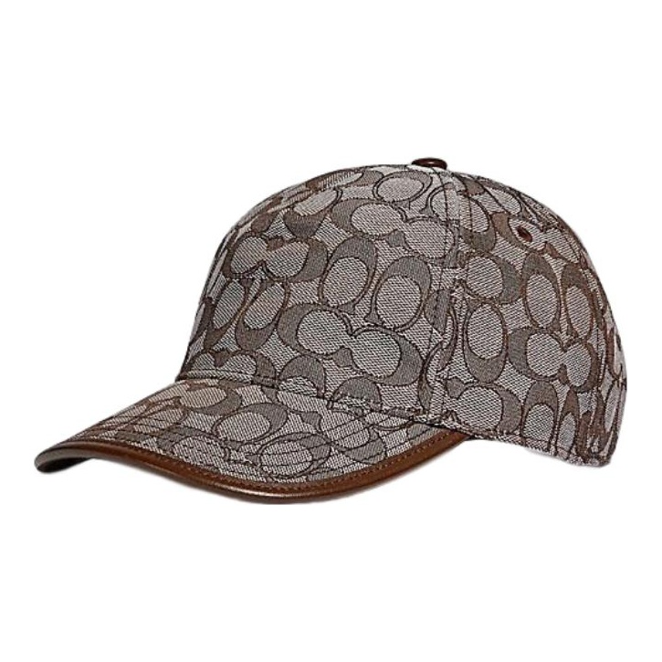 Sale Coach Baseball Hat In Metallic Signature