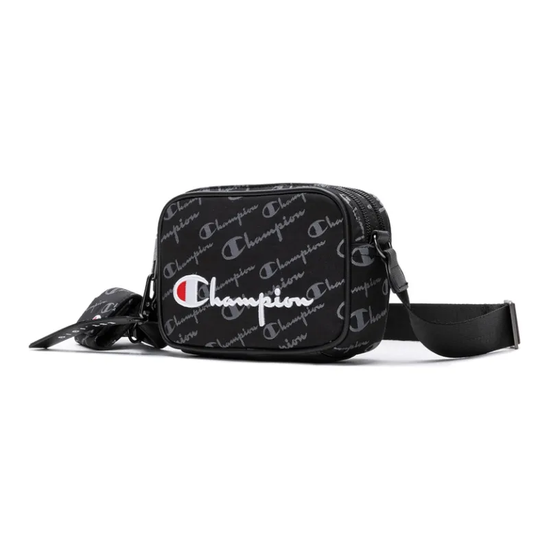 Champion Fabric Crossbody Bag, Shoulder Bag Unisex Black/Khaki-1