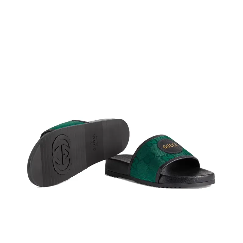 GUCCI Slide "Off The Grid" Green Black-3