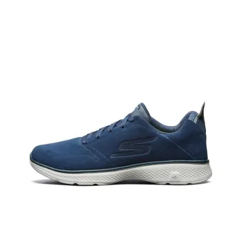 Skechers Go Walk 4 Cushioned Anti-Slip And Wear-Resistant Lightweight Mid-Top Casual Shoes Men's Blue Gray