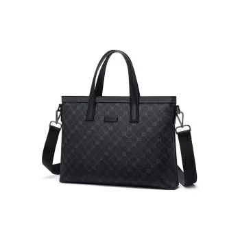 GOLF PVC 15 Inch Laptop Bag, Commute Travel Handbag, Briefcase Tubas Men's Black