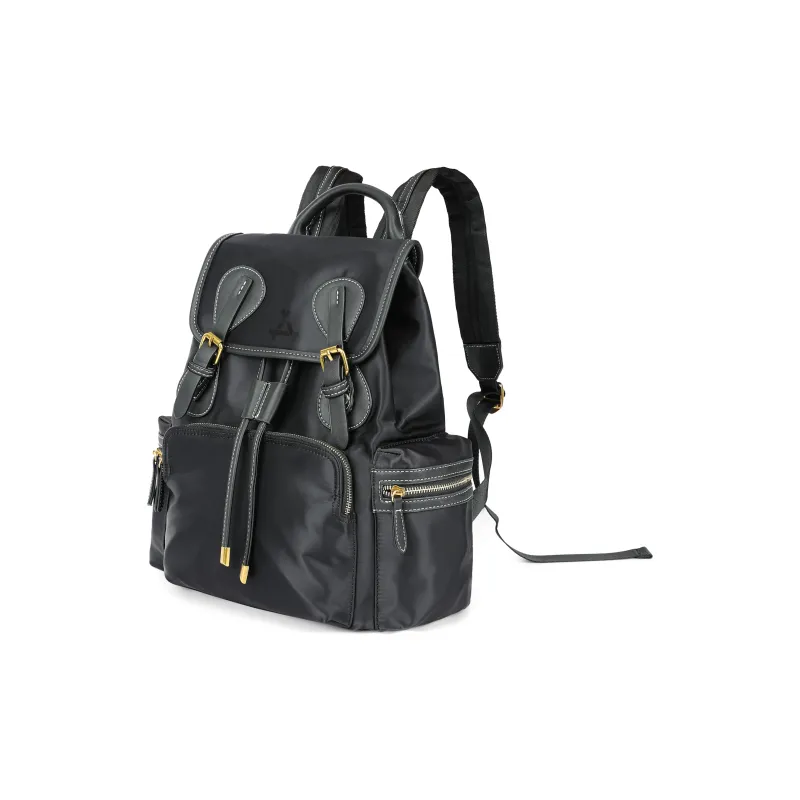 KONADCT Polyester Backpack Large Size Unisex Black/Black Crystal-1
