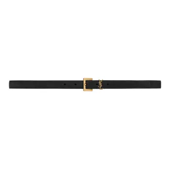 SAINT LAURENT Logo Plaque Belt