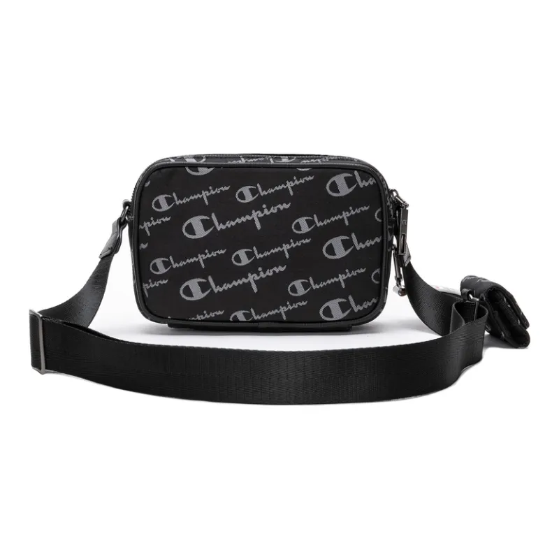 Champion Fabric Crossbody Bag, Shoulder Bag Unisex Black/Khaki-3