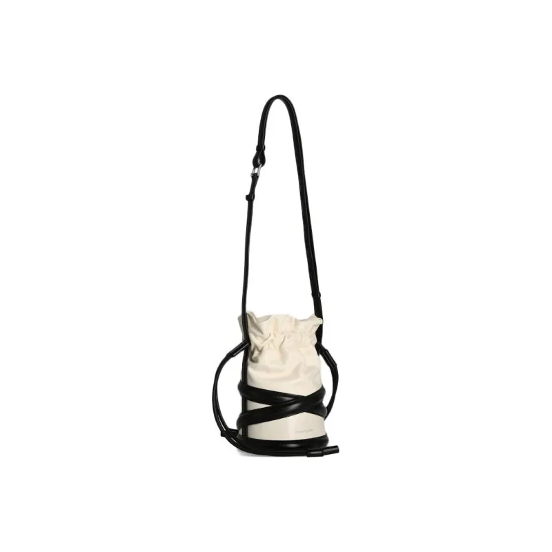 Alexander McQueen The Soft Curve Bag Ivory/Black-1