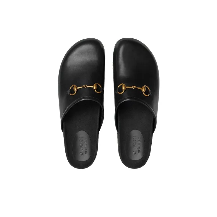 GUCCI Horsebit Leather Slippers-3