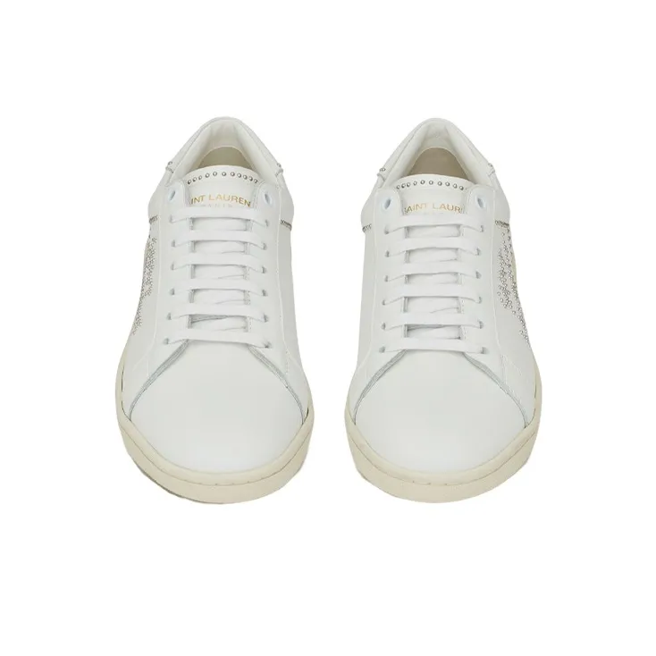 SAINT LAURENT Studded Low Top White Women's-2