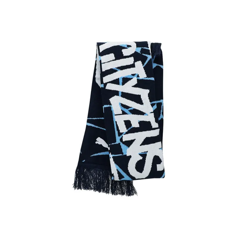 PUMA Knit Scarves Unisex Blue With White Lettering-2