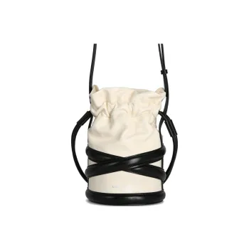 Alexander McQueen The Soft Curve Bag Ivory/Black