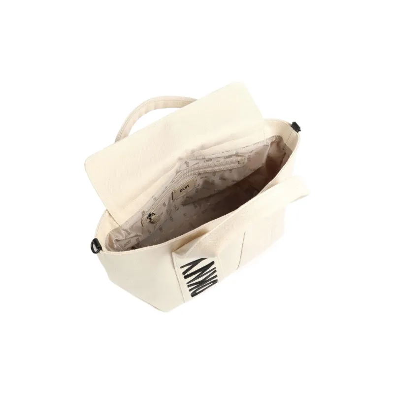DKNY Cotton Tote Bag Shopping Bag Portable Crossbody Bag Shoulder Bag Women's Light Brown-2