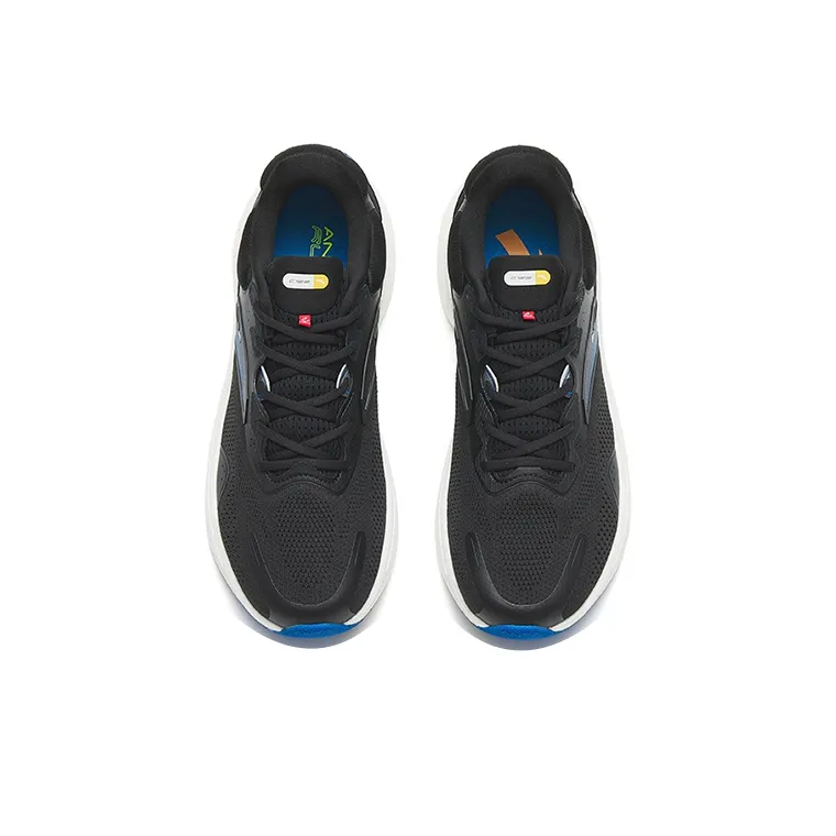 Anta C100 Cushioned Anti Slip Wear Resistant Breathable Lightweight Low Top Running Shoes Men's Black-3