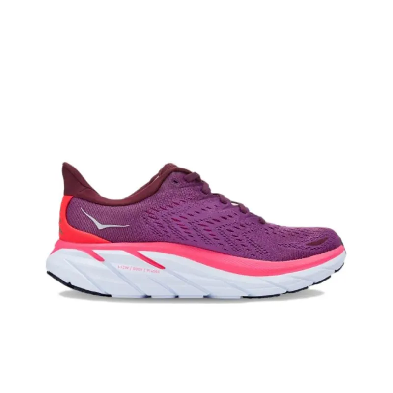 HOKA ONE ONE Clifton 8 Grape Wine Beautyberry Women's-1