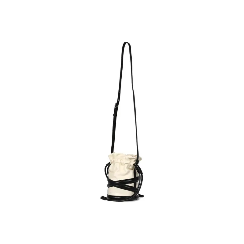 Alexander McQueen The Soft Curve Bag Ivory/Black-3