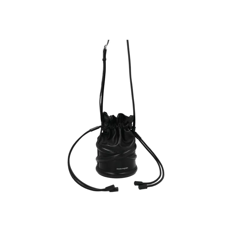 Alexander McQueen Cow Leather Handbag Shoulder Bags Women's Black-1