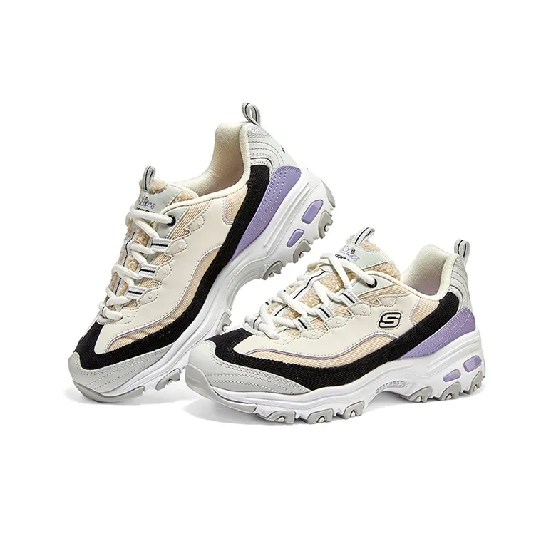 Skechers Dlites 1.0 'Beige Purple' Women's-2