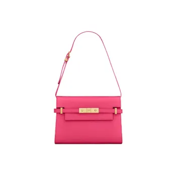 SAINT LAURENT SL MANHATTAN Cow Leather Crossbody Bag Shoulder Bag Small Size Women's Pink
