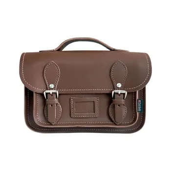 Zatchels Cow Leather Handbag Women's Chocolate