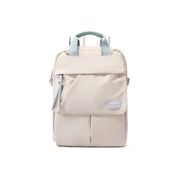 Sound For Life Nylon Backpack Large Size Women's Gray Pink