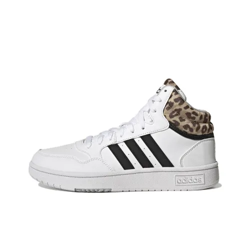 Adidas Women's Hoops 3.0 Mid Classic 'Leopard'