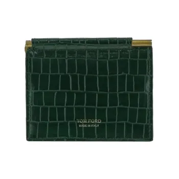 TOM FORD Calfskin Wallet Men's Green