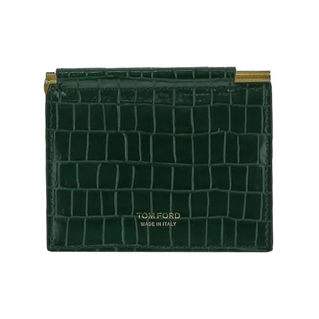 TOM FORD Calfskin Wallet Men's Green-0