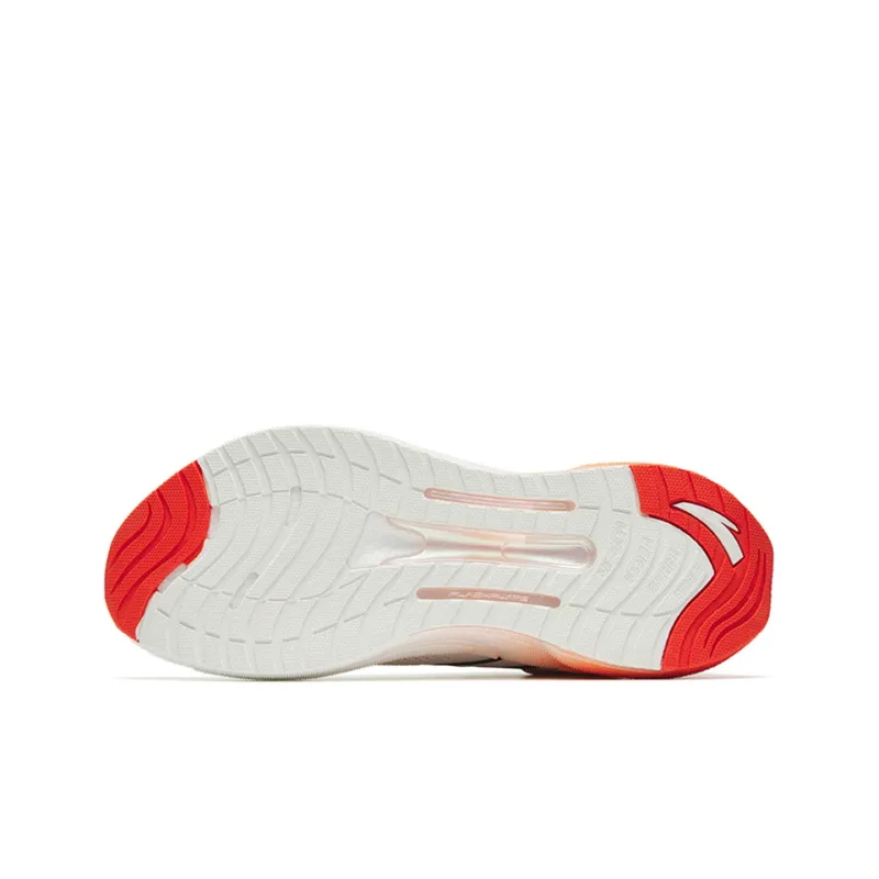 Anta Running Collection C100 Anti-Slip Wear-Resistant Low-Top Running Shoes White Orange-5
