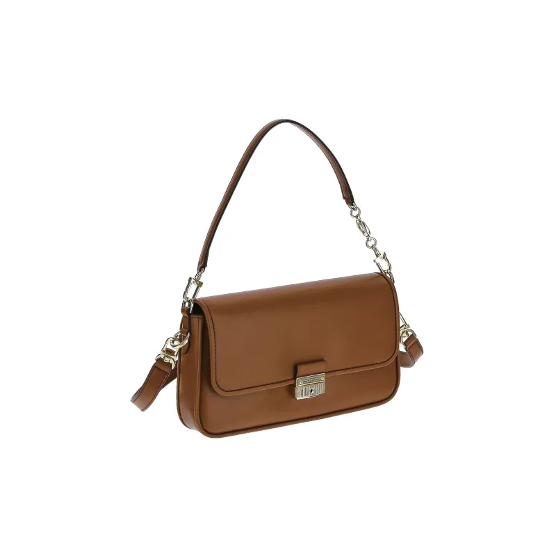 MICHAEL KORS Bradshaw Leather Shoulder Bag, Baguette Bag, Handbag, Shoulder Bag Women's Brown-1
