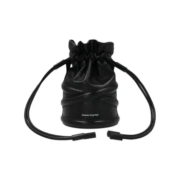 Alexander McQueen Cow Leather Handbag Shoulder Bags Women's Black