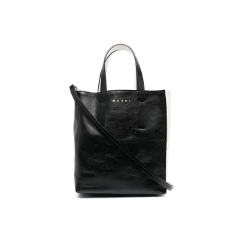 MARNI Two Toned Logo Printed Tote Bag