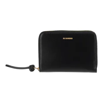 JIL SANDER Logo Detailed Zip Up Wallet