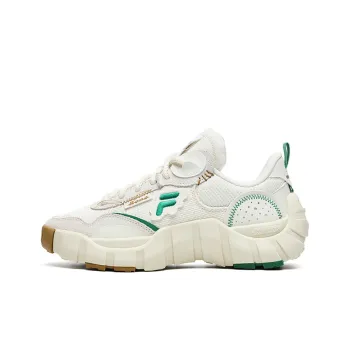 FILA FUSION BONE Cushioning Anti Slip And Wear Resistant Low Top Casual Shoes Women's White Beige