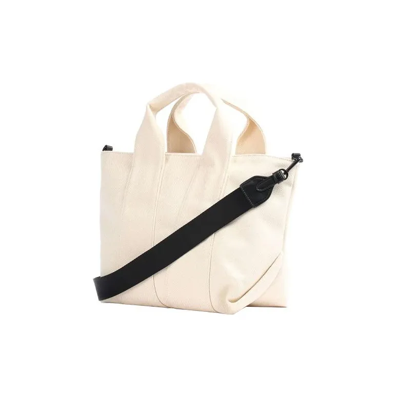 DKNY Cotton Tote Bag Shopping Bag Portable Crossbody Bag Shoulder Bag Women's Light Brown-1