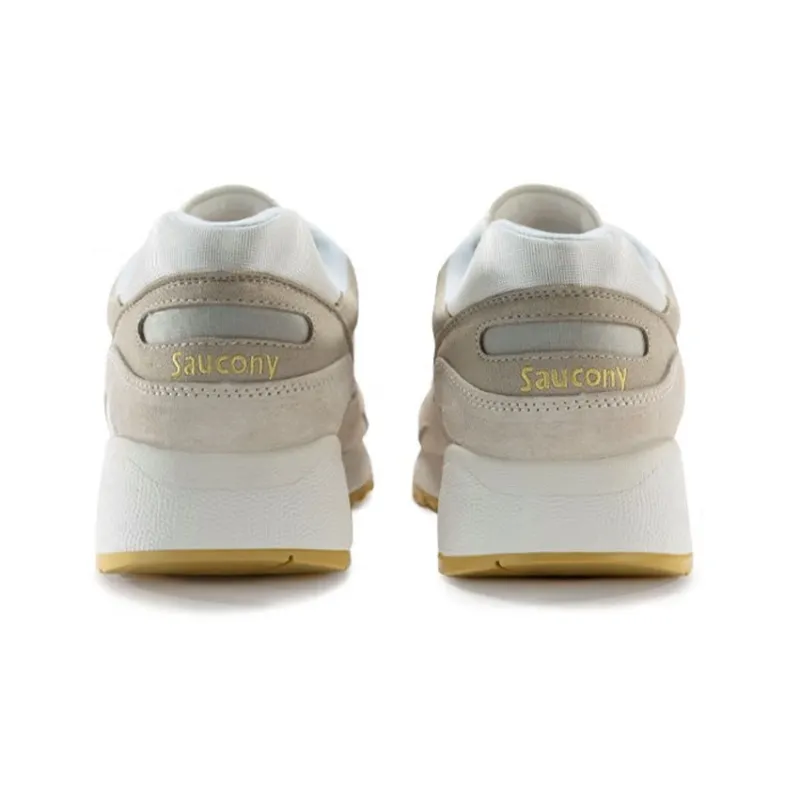 Saucony Shadow 6000 Cushioning, Slip Resistant, And Abrasion Resistant Low Top Casual Running Shoes Unisex Gray White-3