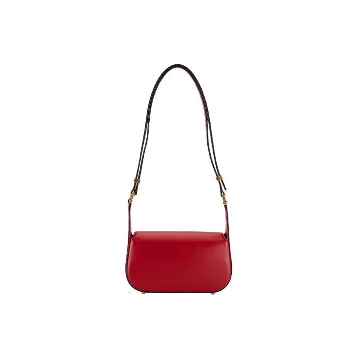 Valentino Vlogo Calfskin Messenger Bag Crossbody Bag Shoulder Bag Women's Red-3