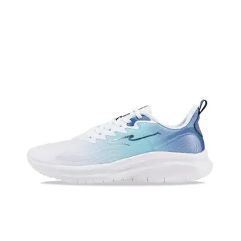 Erke Shock Absorbing, Non Slip, Wear Resistant, Breathable And Lightweight Low Top Running Shoes Men's White Blue