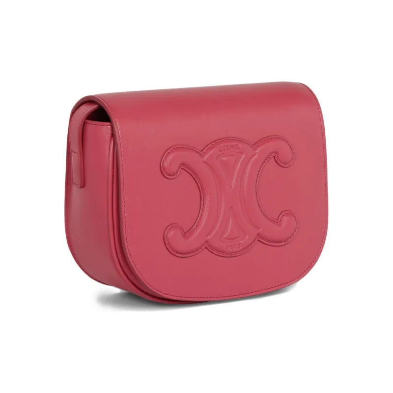 CELINE Cuir Triomphe Triumph Calfskin Crossbody Bag, Shoulder Bag Women's Pink Candy-1