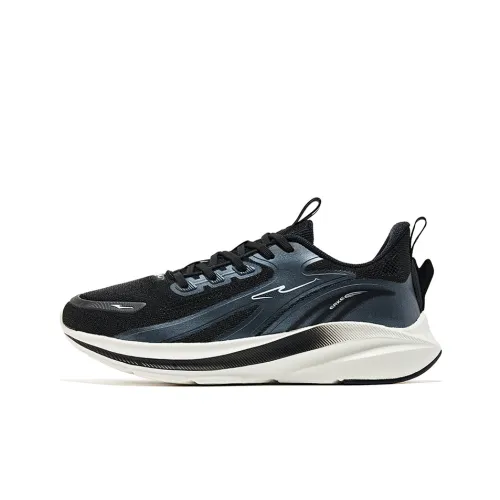 Erke Low Top Running Shoes Men's Black White