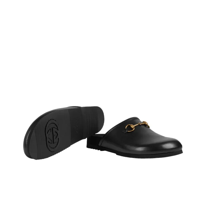 GUCCI Horsebit Leather Slippers-4