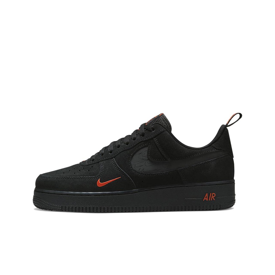 Nike Air Force 1 Low Multi-Swoosh Black Crimson - POIZON
