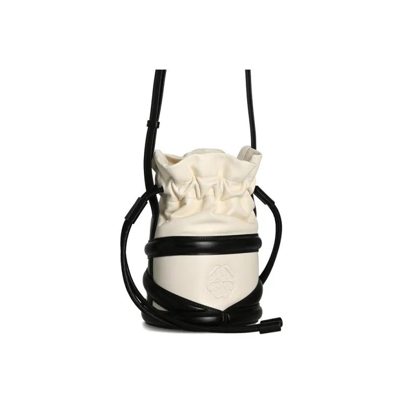 Alexander McQueen The Soft Curve Bag Ivory/Black-2