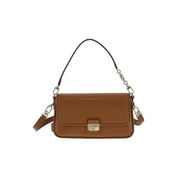 MICHAEL KORS Bradshaw Leather Shoulder Bag, Baguette Bag, Handbag, Shoulder Bag Women's Brown