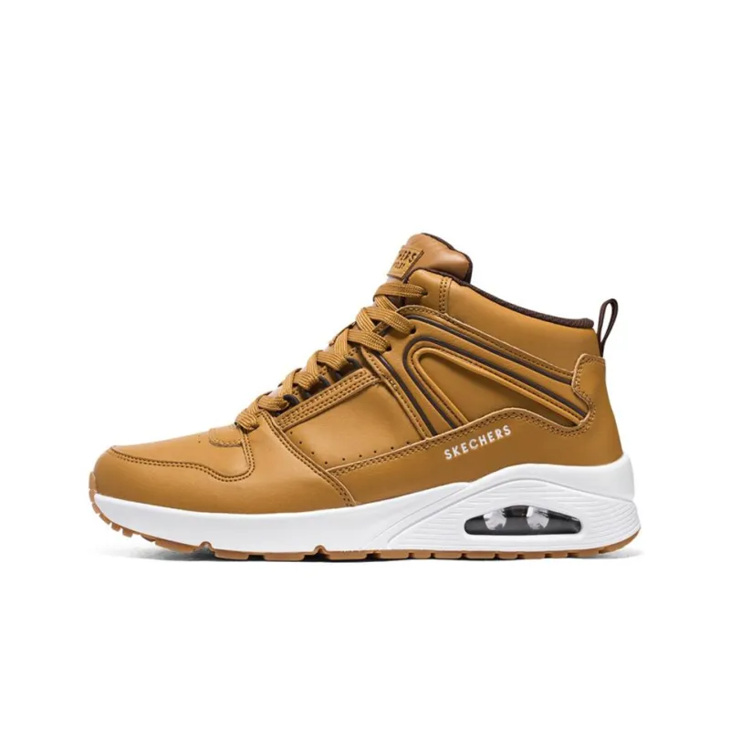 Skechers Uno Shock Absorbers With Slip Resistant And Abrasion Resistant Properties Mid Top Casual Shoes Men's Brown-0