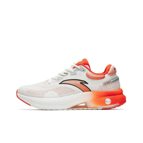 ANTA Running Collection Running Shoes Men Low-Top Ivory White/Maroon Orange