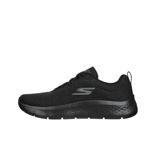 Skechers Go Walk Fle Alani Wide Low Top Sports Casual Shoes Women's Black Loose Fit