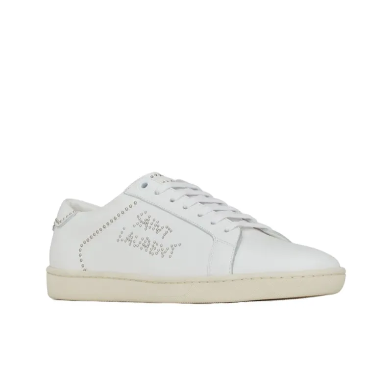 SAINT LAURENT Studded Low Top White Women's-1