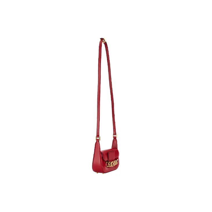 Valentino Vlogo Calfskin Messenger Bag Crossbody Bag Shoulder Bag Women's Red-2